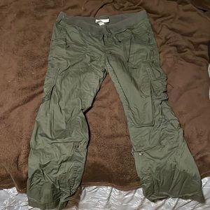 Women’s green casual thin pants